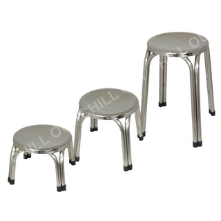 เก้าอี่แสตนเลสทรงกลมแบบ4ขา(4Legs stainless steel chair)