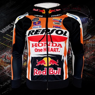 เสื้อแจ็คเก็ต MotoGP ทีม Repsol Honda เสื้อฮู้ด เสื้อแจ็คเก็ตโมโตจีพี ทีม เรพโซล ฮอนด้า #MG0090 รุ่น มาร์ก มาร์เกซ#93