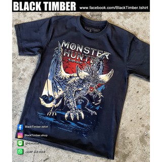 tshirtเสื้อยืดคอกลมฤดูร้อนBT 164 Monster Hunter เสื้อยืด สีดำ BT Black Timber T-Shirt ผ้าคอตตอน สกรีนลายแน่น S M L XL XX