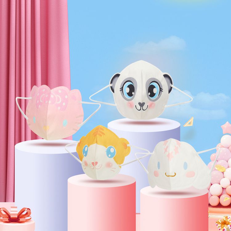 ใหม่ หน้ากาก ลายการ์ตูนอนิเมะ 3D สําหรับเด็ก เด็กหน้ากากบรรจุภัณฑ์อิสระมูลค่าสูงสำหรับเด็กชายสามมิติ 3D ป้องกันเด็กหญิงทิ้งหน้ากากระบายอากาศ