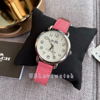 🔥⭐️ผ่อน0%~แท้100% COACH Delancey Quartz Movement White Dial Ladies Watch 14502717