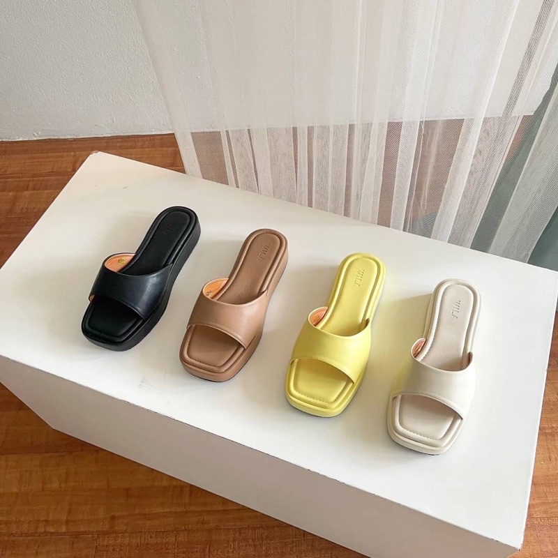 (รุ่น กระต่าย) - Wila shoes l รองเท้าแตะสวม ส้นสูง2นิ้ว พร้อมส่ง กดสั่งได้เลยค่า