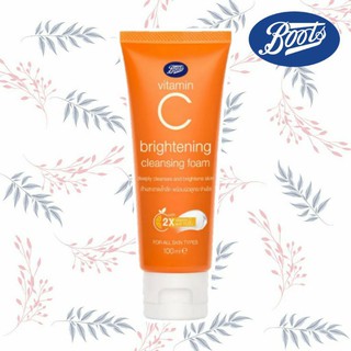 ใหม่🔥คลีนซิ่งโฟม Boots Vitamin C Cleansing Foam โฟมล้างหน้าเนื้อฟองนุ่ม ล้างหน้าสะอาด ผิวดูขาวกระจ่างใส