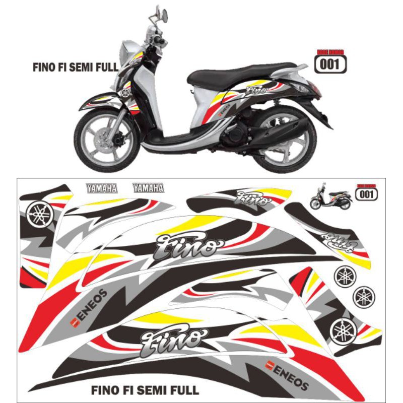 YAMAHA FINO FI SEMI FULL AR-01 สติ๊กเกอร์ติดสติ๊กเกอร์มอเตอร์ไซค์ GLOSSY VARIATION