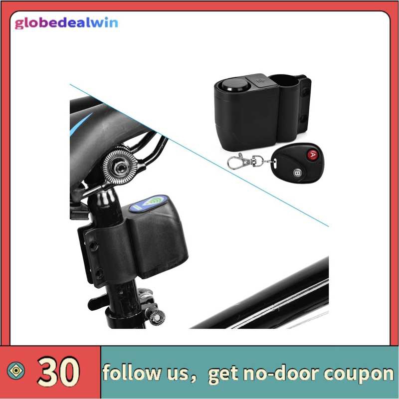 Globedealwin Bike Bicycle Anti-theft Alarm Lock Cycling Wireless Remote ...