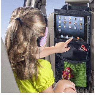 ที่ใส่ iPad-Tablet และของจุกจิก ติดหลังเบาะรถยนต์ Car Seat iPad Hanging Bag (เก็บเงินปลายทางได้)