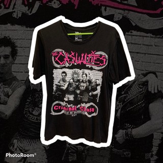 เสื้อยืดผ้าฝ้ายพิมพ์ลายขายดี Rare THE CASUALTIES Bootleg T-Shirt Live In Bangkok 2011💀🔥