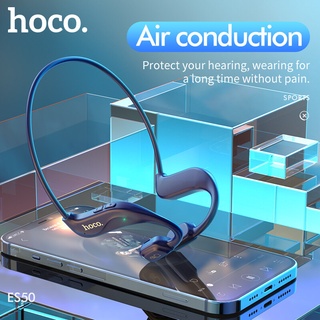 HOCO 100% Original ES50 Rima Air Conductionหูฟังเอียบัดไร้สายหูฟังบลูทูธหูฟังแบบคล้องคอแขวนหูNon-In-Ear Eabudsกีฬาหูฟัง ใช้งานได้กับสมาร์ทโฟนทุกรุ่น