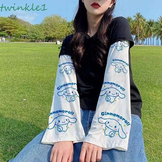 Twinkle1 ปลอกแขน แบบยืดหยุ่น ลายการ์ตูนหมี ดอกทานตะวัน สุนัข ระบายความร้อน สําหรับเล่นกอล์ฟ