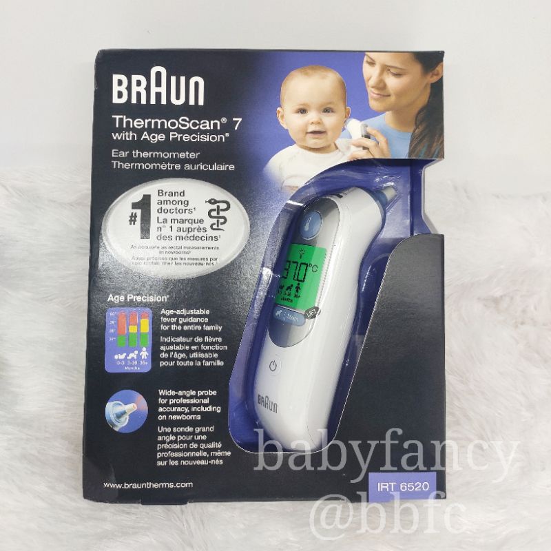 พร้อมส่ง ด่วน ในไทย Braun ThermoScan 7 Ear Thermometer รุ่น IRT6520 แท้ ที่วัดไข้ เครื่องวัดอุณหภูมิ ทางหู #BP0247
