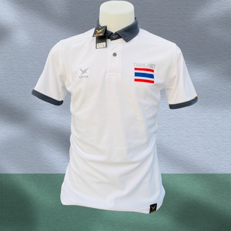 โปโลVins221สวยเพิ่มธงชาติใส่ได้ทั้งชาย/หญิง/VINS-221 มี12สี