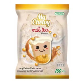 ลูกอม มาย ชูวี่ มิลค์ แคนดี้ มิ้ลค์ที เฟลเวอร์ 100 เม็ด 360 กรัม My Chewy Milk Candy Milk Tea Flavor 100 tablets 360 g.