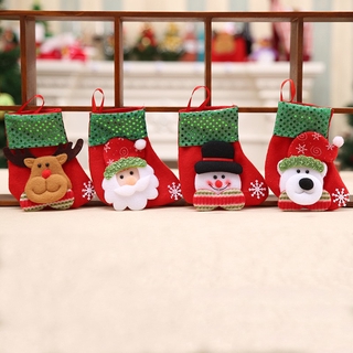 Holiday home decorations Christmas stockings decorate the Christmas tree