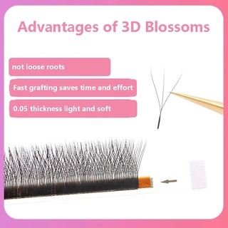 W Type Eyelashes Extension Thickness 0.05mm Premium Materials Natural Soft Mink 3D Double Tips W-shaped Eyelashes