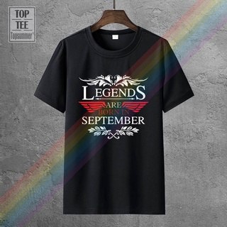 เสื้อยืดอนิเมะ ราคาต่ำสุด!! เสื้อยืดผ้าฝ้าย พิมพ์ลาย Legends Are Born In September ของขวัญวันเกิด PTY65RE667977S-3XL