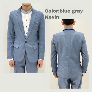 เสื้อสูทสีฟ้าเทา blue gray suit