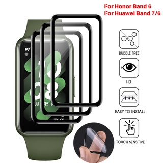 ฟิล์มกันรอยหน้าจอ 3D แบบโค้งเต็มจอ สําหรับ Huawei Band 6 7 Band 6 7 Pro Honor Band 6 7