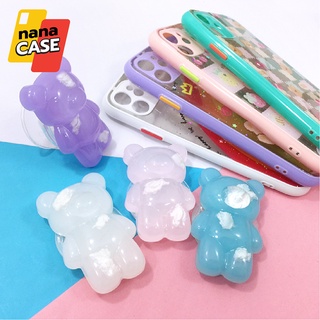 เคส Xiaomi เรดมี9A/Redmi 9A เคสมือถือ TPU ขอบสีกันเลนส์กล้องกากเพชรกริตเตอร์ ฟรี Griptok หมีน่ารัก