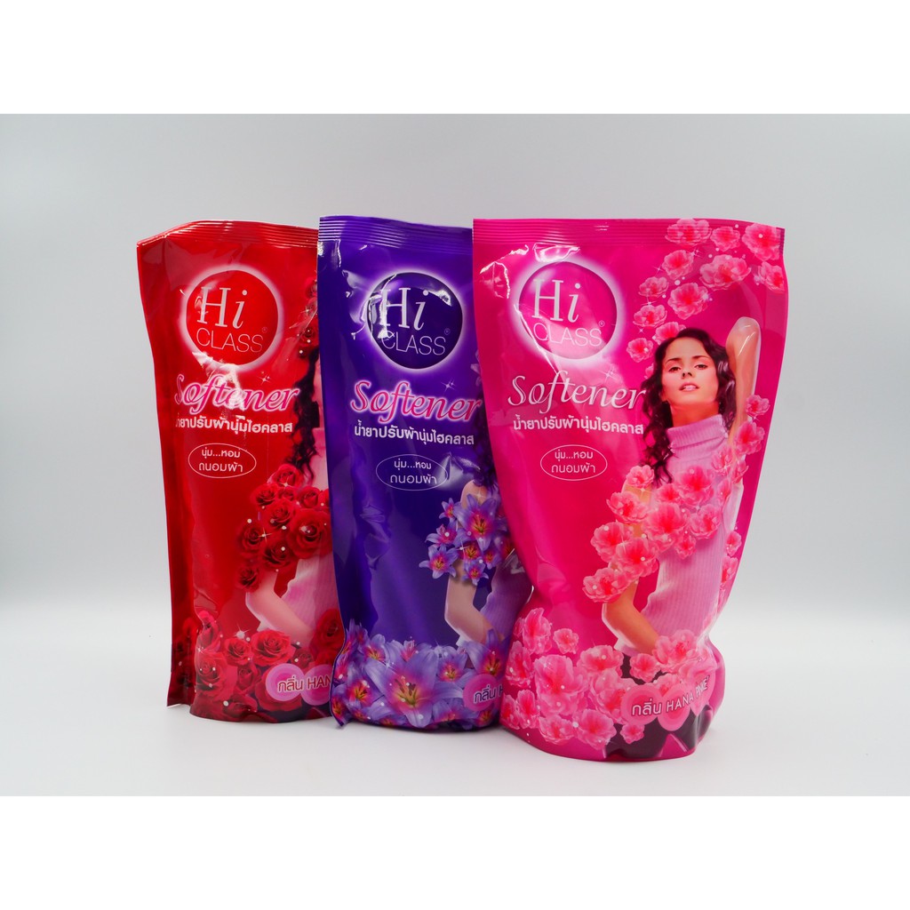 Hi Class ไฮคลาส น้ำยาปรับผ้านุ่ม ถุง450มล. แพค3ถุง