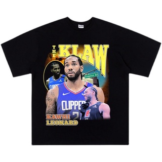 เสื้อยืดโอเวอร์ไซส์[Yootaaa] เสื้อยืดแขนสั้น ผ้าฝ้าย ทรงหลวม ลาย NBA Los Angeles Clippers Leonard สไตล์ฮิปฮอป 2022S-3XL