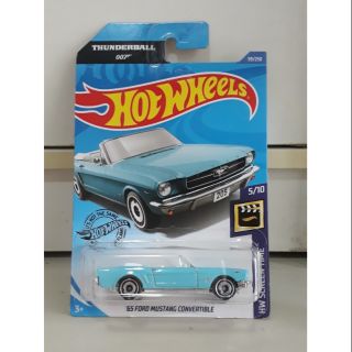 รถเหล็ก hotwheels 65 FORD MUSTANG CONVERTIBLE (IB009)