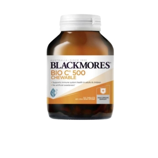 Blackmores Bio C Chewable Vitamin C 500 mg. 125 Tablets แบล็คมอร์ วิตามินซี แบบเคี้ยว 500 มก. 125 เม็ด