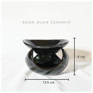 BAANSUAN CERAMIC เตาน้ำมันหอมระเหย วัสดุเซรามิก แยกชิ้นได้ ขนาด 12.5x9 cm. มี7สี