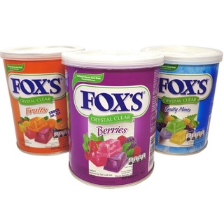 ลูกอมFoxsมี​ 3 รสชาติให้เลือก บรรจุในกระป๋องขนาด​ 180g ลูกอมคริสตัล นำเข้าจากSwitzerland