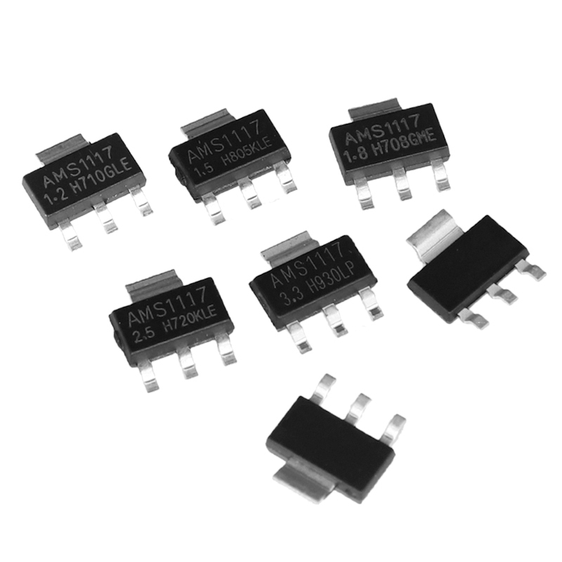 100 ชิ้น/ล็อต AMS1117-3.3 /1.2/1.5/1.8/2.5/3.3/5.0/ADJ SOT223 ตัวควบคุมแรงดันไฟฟ้า SMD AMS1117 1117 1.2V 1.5V 1.8V 2.5V 3.3V 5.0V ADJ