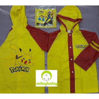 เสื้อกันฝน ยี่ห้อ VINTAGE ลาย Pokemon (มีเชือกคอ ไม่มีช่องกระเป๋าสะพาย)