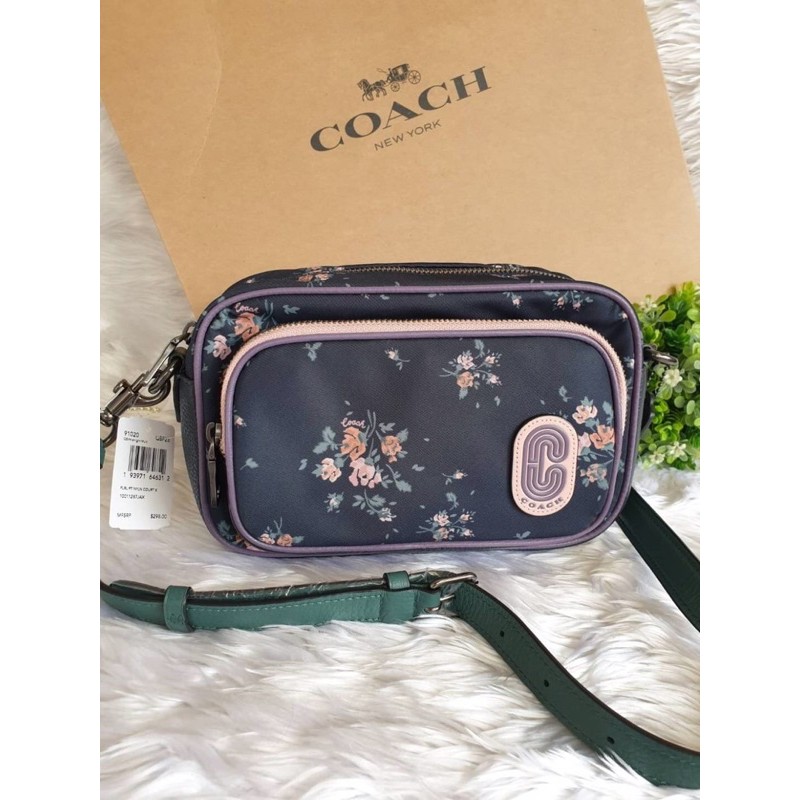 กระเป๋า COACH Court Crossbody With Rose Bouquet Print Style No. 91020 Shopee Thailand