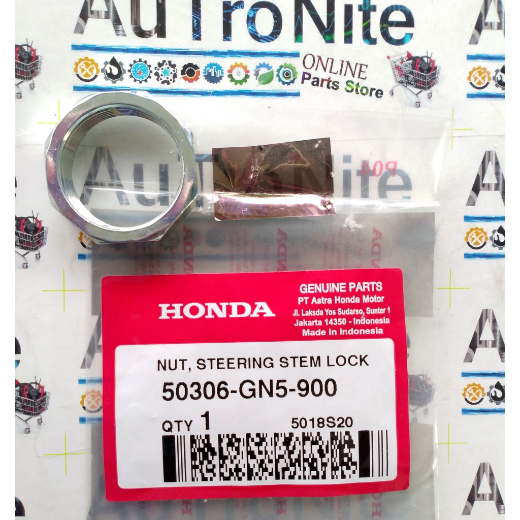 Nut Kom Stir Top Nut พวงมาลัย Stem ล็อค 50306-GN5-900 Ori Honda Grand Supra Revo Air Blade Beat Vari