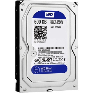 WD Blue 500GB Desktop Hard Disk Drive - 7200 RPM Class SATA 6Gb/s 32MB Cache 3.5 Inch - WD5000AZLX