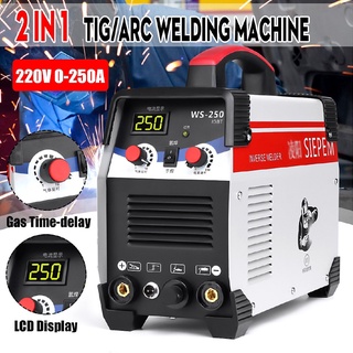 ชุดเครื่องเชื่อมอินเวอร์เตอร์ 220V 7000W 2In1 TIG/ARC 250A MMA IGBT WS-250