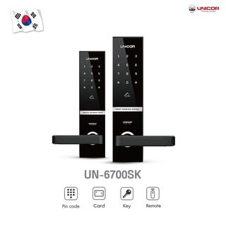 UNICOR Digital Door Lock รุ่น UN-6700 BLACKกลอนประตูดิจิตอล ส่งฟรี(ติดตั้งฟรีในเขตกรุงเทพและ ปริมณฑล) รับป