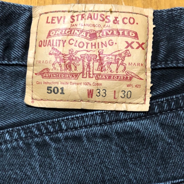 กางเกงยีนส์ลีวายส์Levi's501สีดำ(ซุปเปอร์แบ็ค)Sz.33