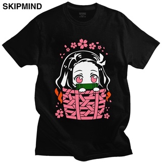 เสื้อยืดแขนสั้น พิมพ์ลาย Kawaii Kimetsu No Yaiba Nezuko Kamado สําหรับผู้ชาย 2022