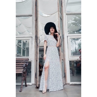 White Syria Maxi Dress (Pre Order 7 Day)