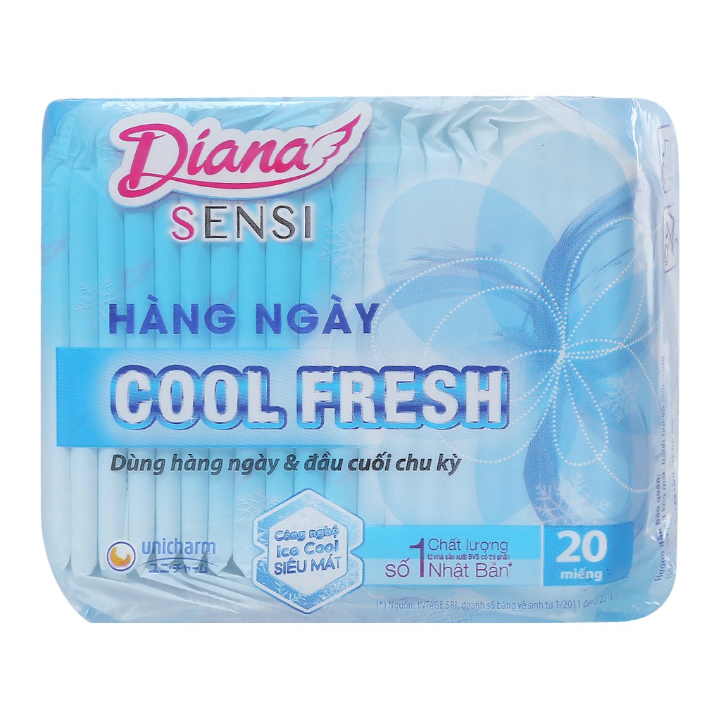 ผ ้ าอนามัย Diana Sensi Cool Fresh ทุกวัน 20 ชิ ้ น