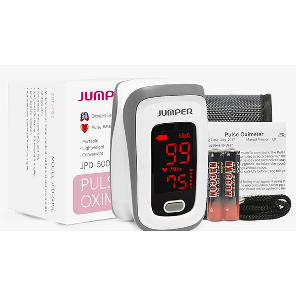 Jumper เครื่องวัดออกซิเจนที่ปลายนิ้ว Fingertip Pulse Oximeter รุ่น JPD-500E (LED)
