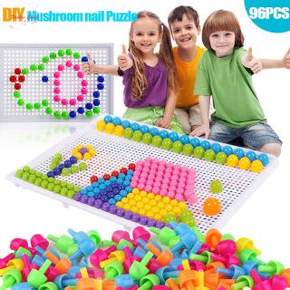 ของเล่นเด็กตัวต่อปริศนา peg board 96 ชิ้นเสริมการศึกษาเด็ก