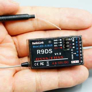 R9DS Receiver  รีซีฟ R9DS   9 channels for PWM signal output , 10 channels for SBUS เรดิโอลิ้ง (ส่งจากประเทศไทย)