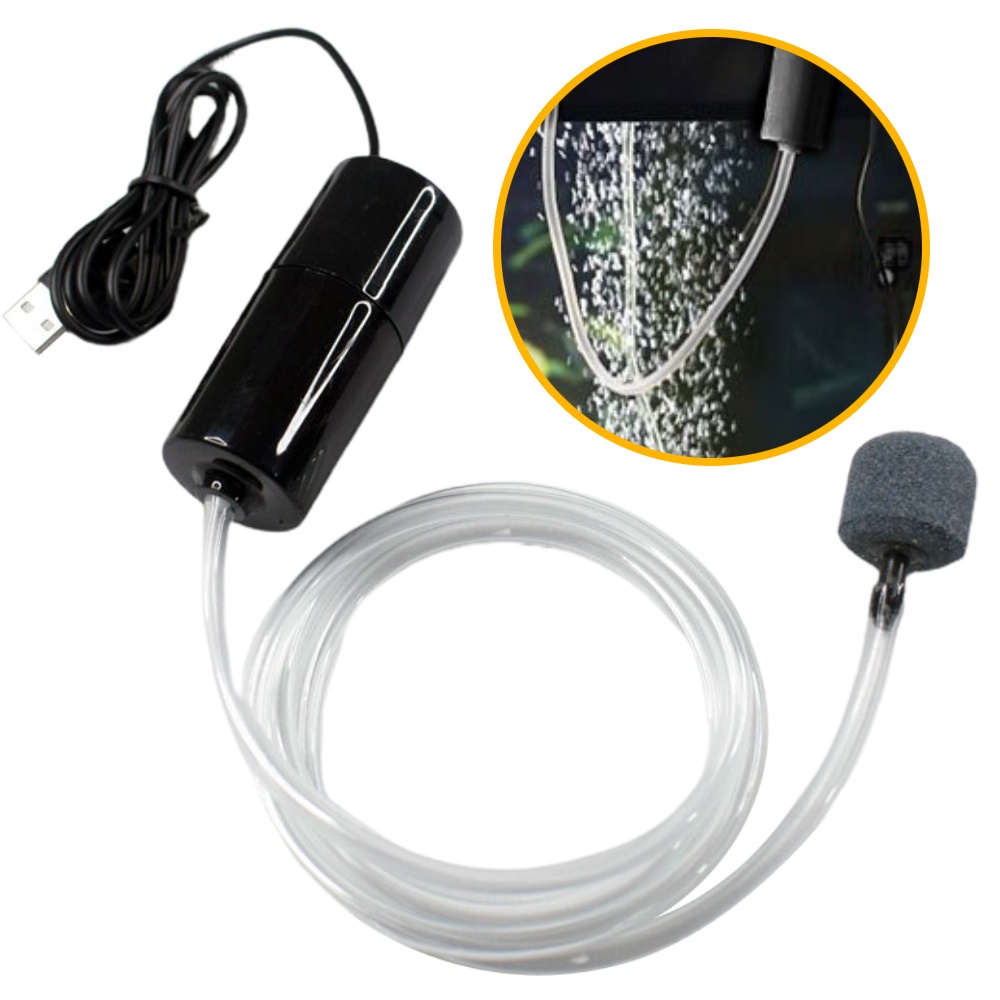 USB ปั๊มลม พิพิธภัณฑ์สัตว์น้ำถังปลา ออกซิเจนปั๊มลมปิดเสียงประหยัดพลังงานอุปกรณ์แบบพกพามินิน้ำ