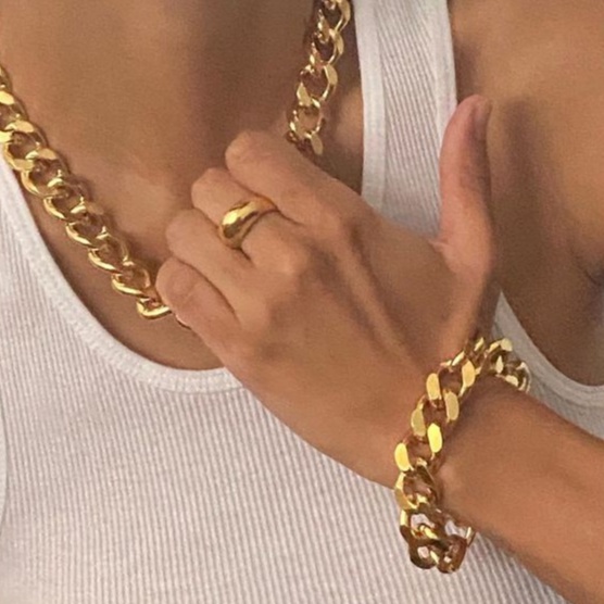 โซ่คล้องคอ Dor ขนาดใหญ่ 2 ซม. NL170