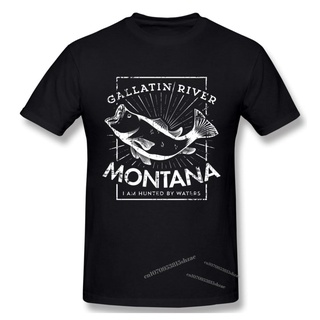 เสื้อยืด พิมพ์ลาย Montana Fly Fishing Gallatin River Fly สําหรับผู้ชายS-5XL