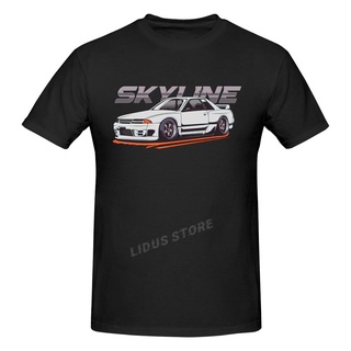 คอลูกเรือเสื้อยืด พิมพ์ลายกราฟฟิค Nissan Skyline Jdm Car สไตล์ฮาราจูกุ สตรีทS-5XL