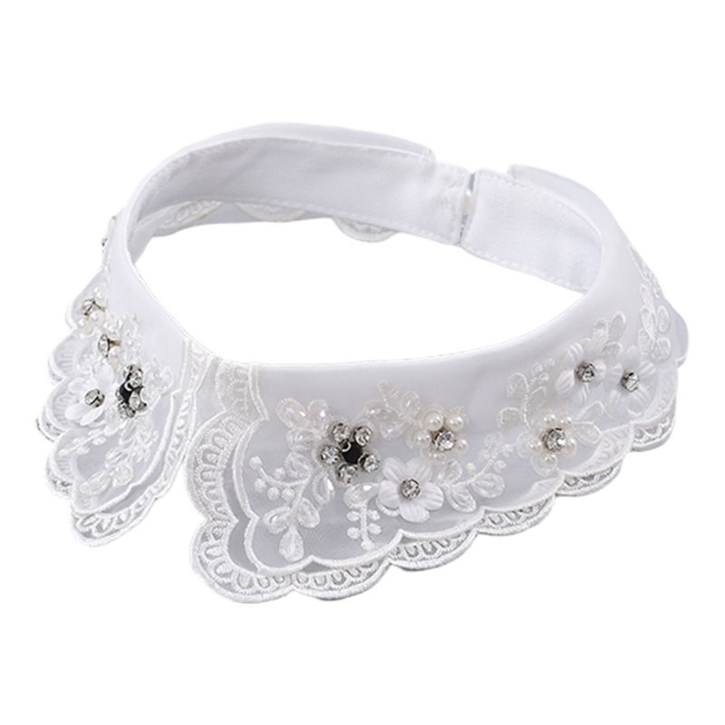 BTF สร้อยคอลูกปัดคอปกปลอม Neckline ที่ถอดออกได้สร้อยคอคอเค้นคอ