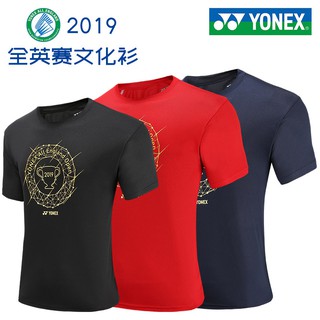 Yonex Yonex แบดมินตันสวมใส่ All England ผู้ชายฤดูร้อนแห้งเร็วระบายอากาศแขนสั้นฤดูร้อนการฝึกอบรม yy กีฬา