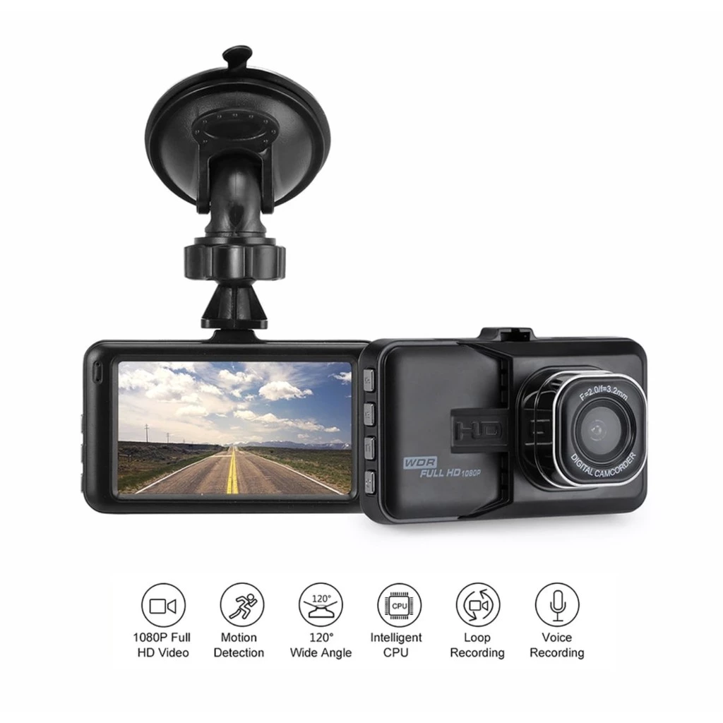 กล้องติดรถยนต์หน้า/หลังกล้องรถยนต์ Full HD WDR รุ่น T626 1080P เลนส์มุมกว้าง 140/กล้องติดรถยนต์หน้าหลัง Car Camer thumbnail 4