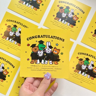 ✨พร้อมส่ง✨ การ์ดอวยพรน่ารักสำหรับบัณฑิตทุกคน congrats card